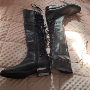 Chocolate knee high boots